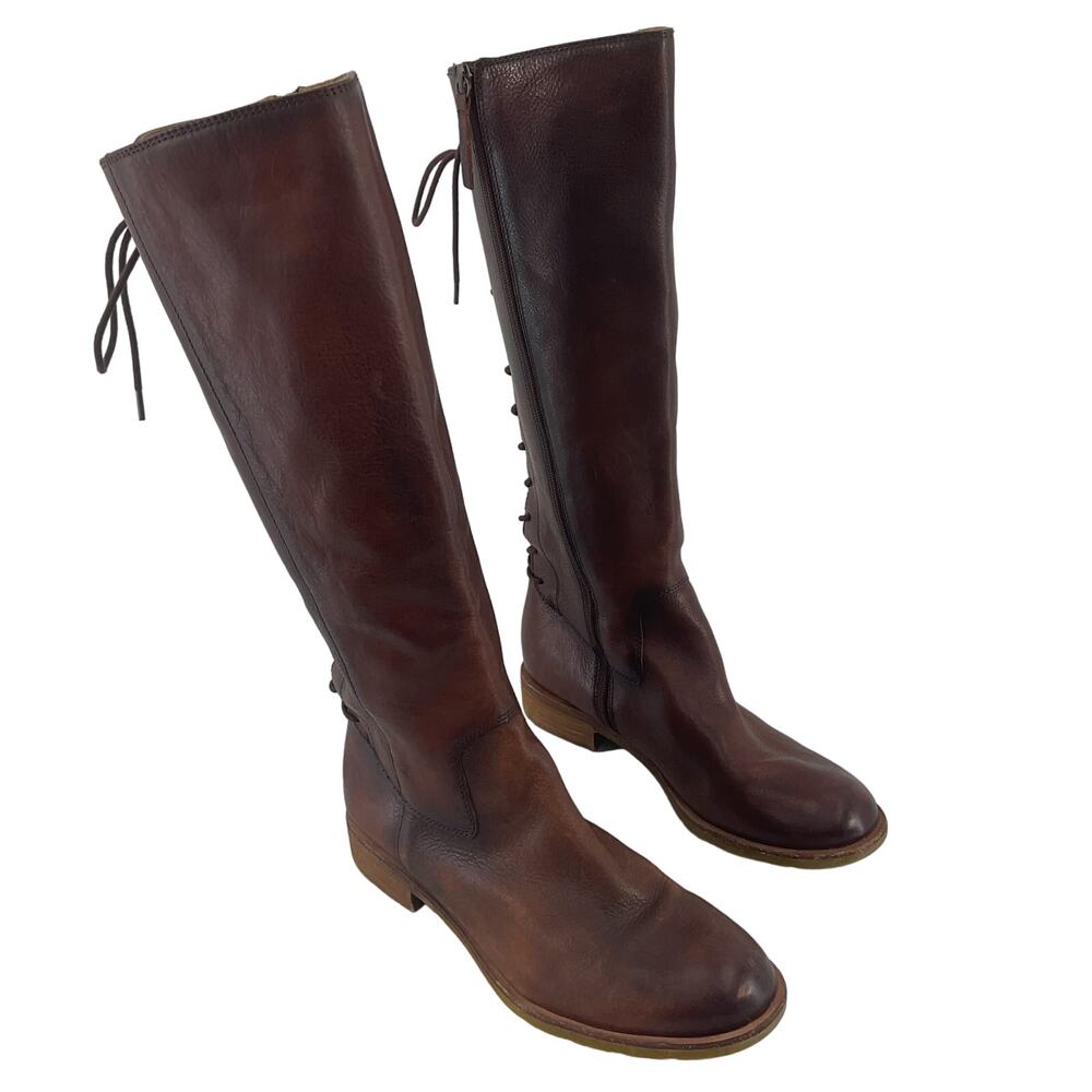 Sofft Brown Leather Knee-High Riding Boots